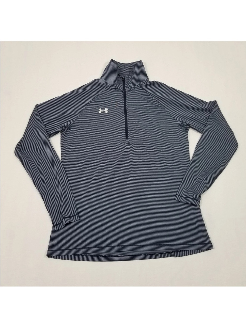 Under Armour navy blue stripped Quarter-Zip Performance Pullover size XL